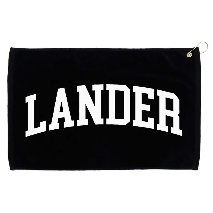 Lander Arch Vintage Retro College Athletic Sports Grommeted Golf Towel