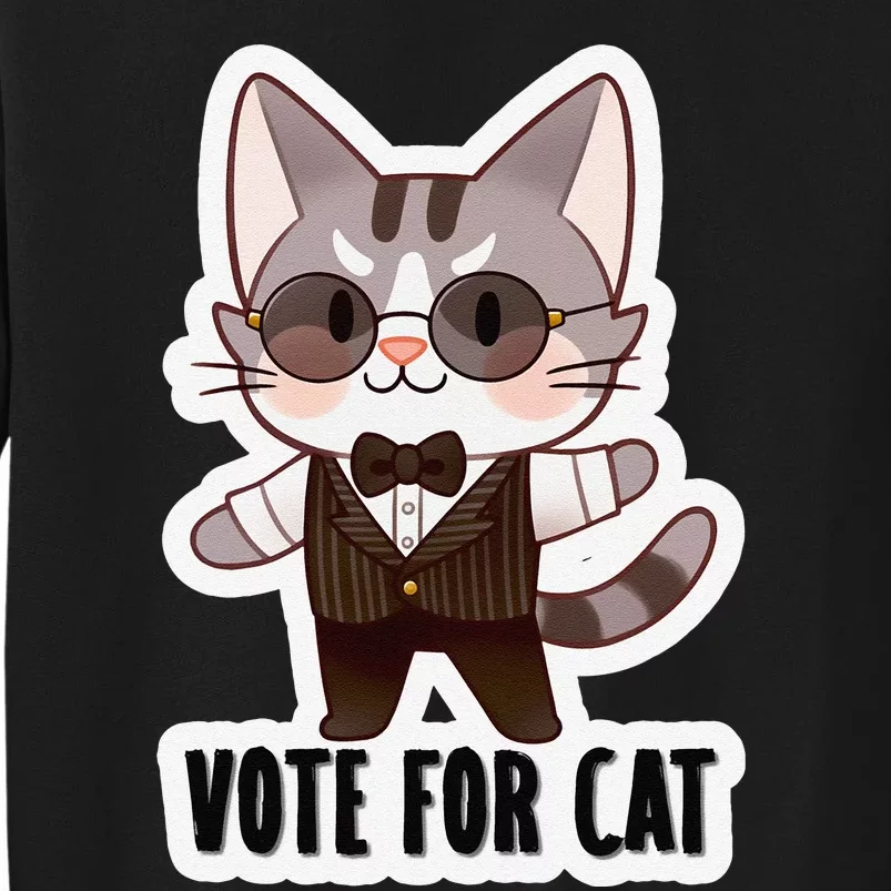 Leo Ambrose Vote For Cat Tall Sweatshirt