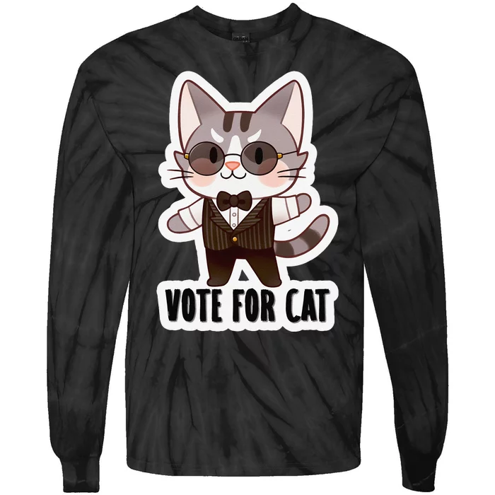 Leo Ambrose Vote For Cat Tie-Dye Long Sleeve Shirt