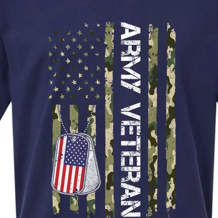 Love ARMY Veteran American Flag TShirt Sueded Cloud Jersey T-Shirt