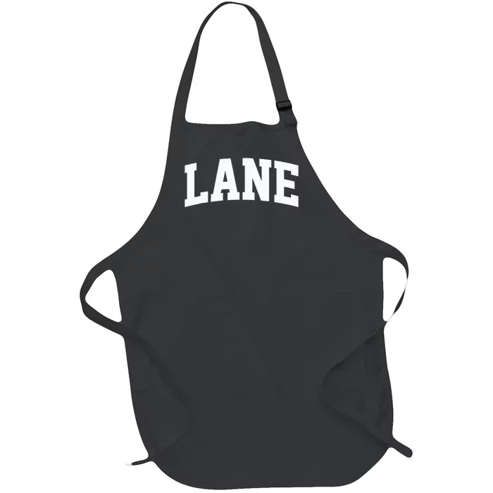 Lane Arch Vintage College Athletic Sport Full-Length Apron With Pocket