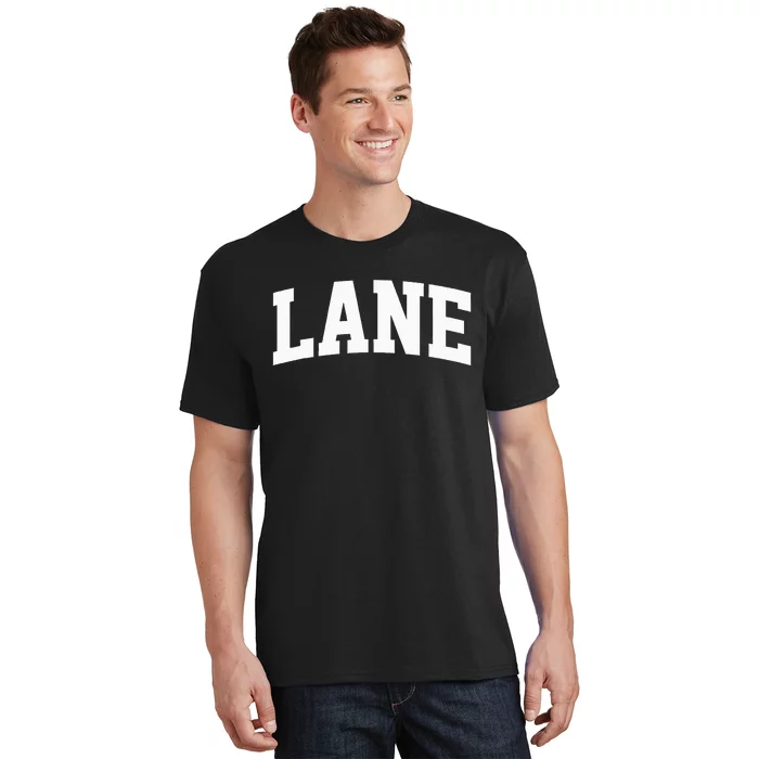 Lane Arch Vintage College Athletic Sport T-Shirt