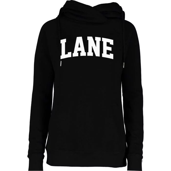 Lane Arch Vintage College Athletic Sport Womens Funnel Neck Pullover Hood