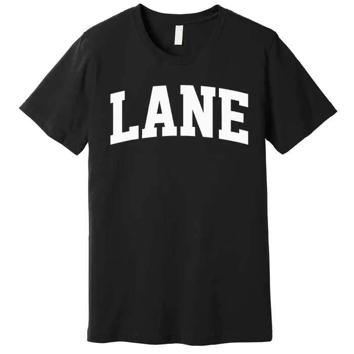 Lane Arch Vintage College Athletic Sport Premium T-Shirt