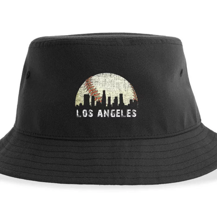 Los Angeles Vintage Baseball Distressed Gameday Retro Sustainable Bucket Hat