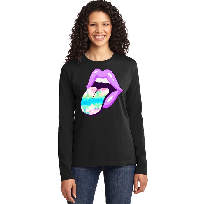 Lavender Lips Ladies Long Sleeve Shirt