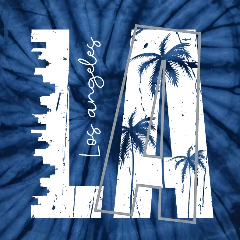 Los Angeles Women Graphic Tee California Print Tie-Dye T-Shirt