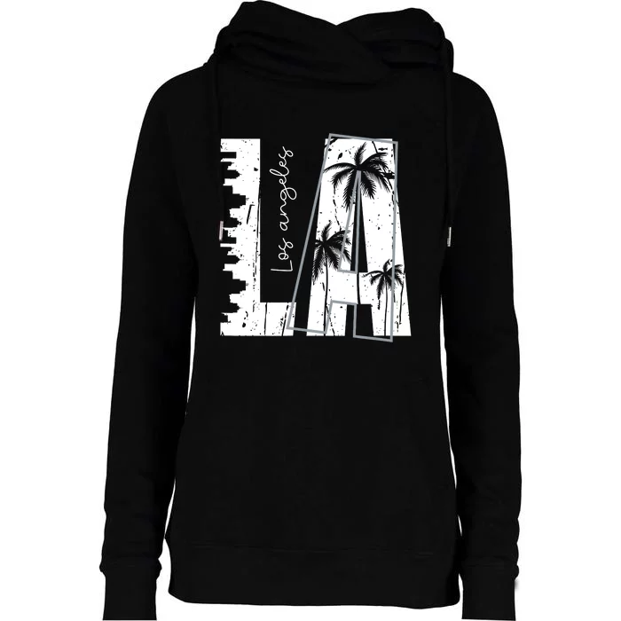 Los Angeles Women Graphic Tee Men California Print Womens Funnel Neck Pullover Hood