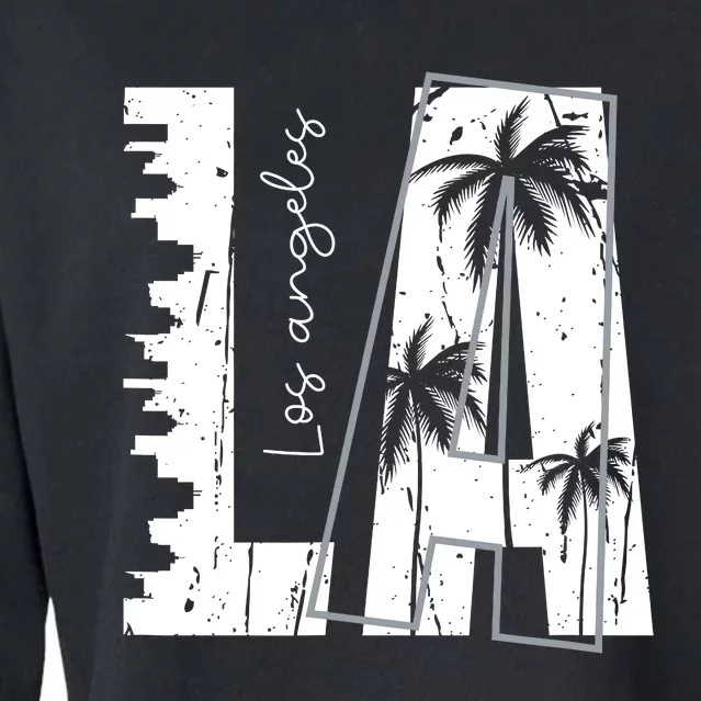 Los Angeles Women Graphic Tee Men California Print Cropped Pullover Crew