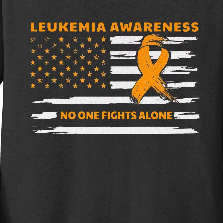 Leukemia Awareness We Fight Cancer Together Cure Leukemia Kids Long Sleeve Shirt