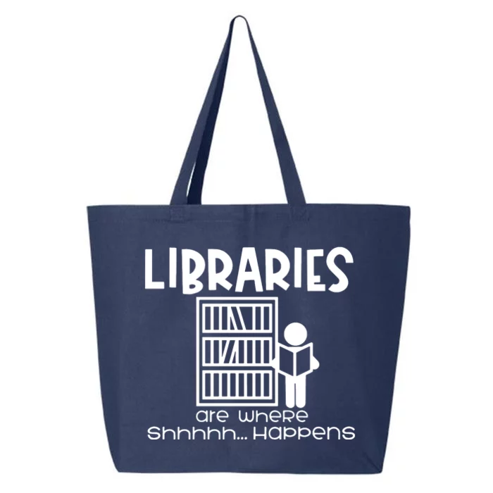 Libraries Are Where Shhhhh Happens 25L Jumbo Tote