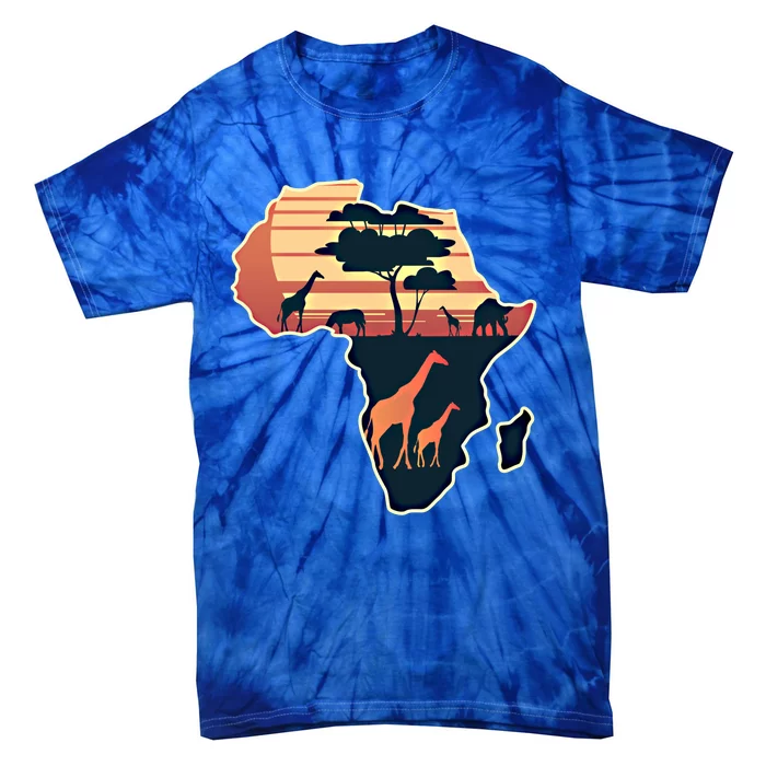 Love Africa With Africa Map In Pan African Gift Tie-Dye T-Shirt