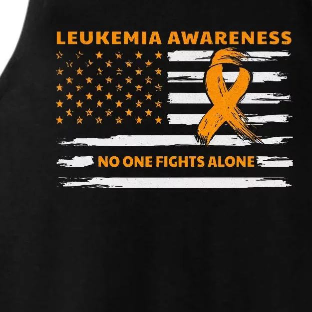 Leukemia Awareness We Fight Cancer Together Cure Leukemia Ladies Tri-Blend Wicking Tank