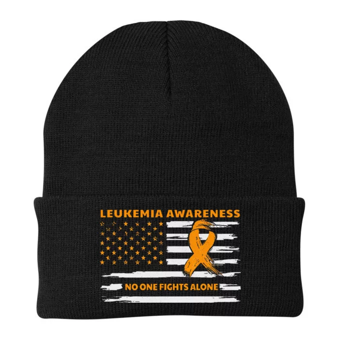 Leukemia Awareness We Fight Cancer Together Cure Leukemia Knit Cap Winter Beanie