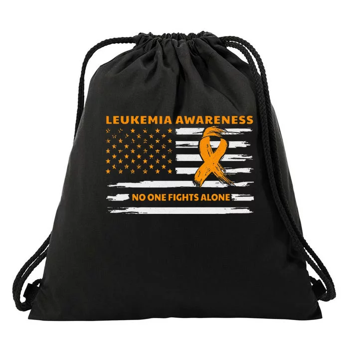 Leukemia Awareness We Fight Cancer Together Cure Leukemia Drawstring Bag