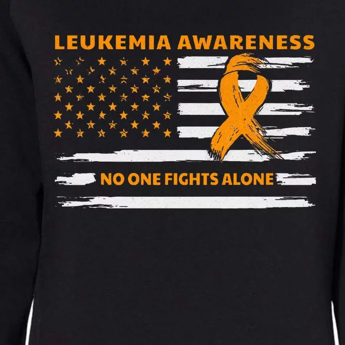 Leukemia Awareness We Fight Cancer Together Cure Leukemia Womens California Wash Sweatshirt