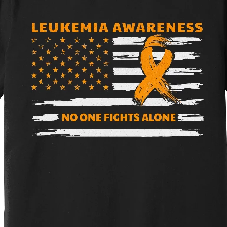 Leukemia Awareness We Fight Cancer Together Cure Leukemia Premium T-Shirt