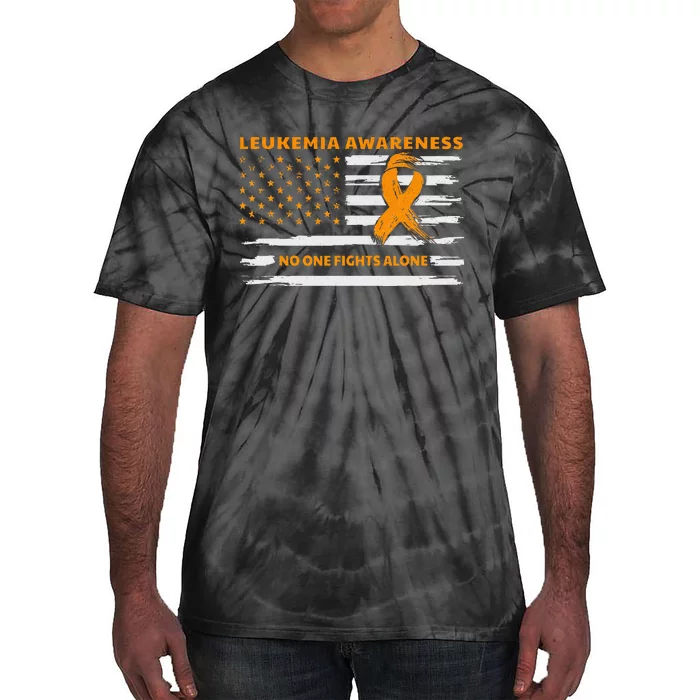 Leukemia Awareness We Fight Cancer Together Cure Leukemia Tie-Dye T-Shirt