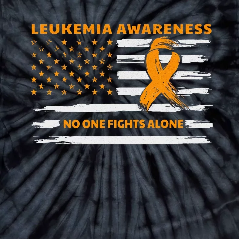 Leukemia Awareness We Fight Cancer Together Cure Leukemia Tie-Dye T-Shirt