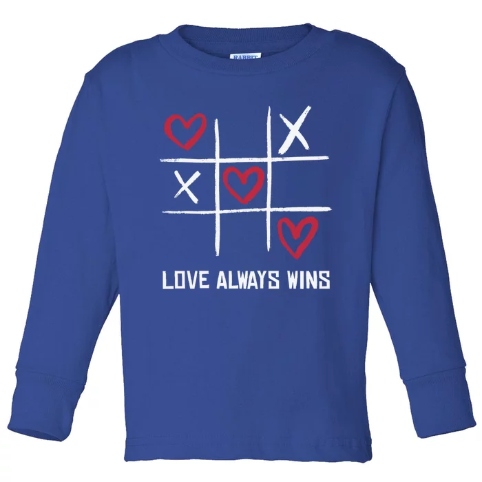 Love Always Win Gift Toddler Long Sleeve Shirt