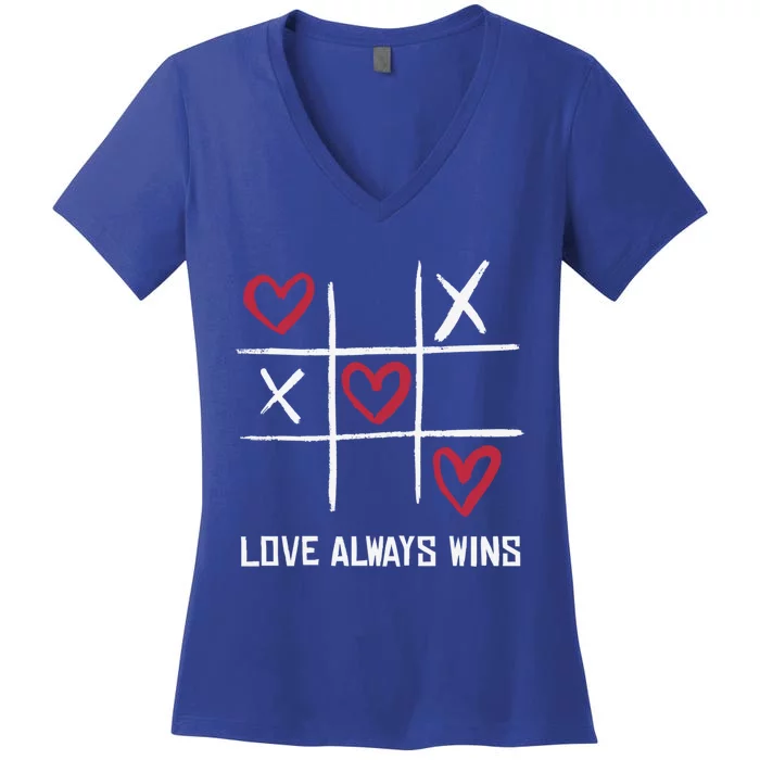 Love Always Win Gift Women's V-Neck T-Shirt