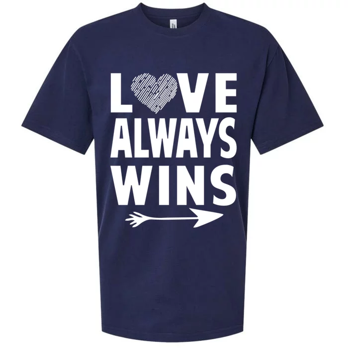 Love Always Wins Inspirational Pride Month Quotes Gift Sueded Cloud Jersey T-Shirt