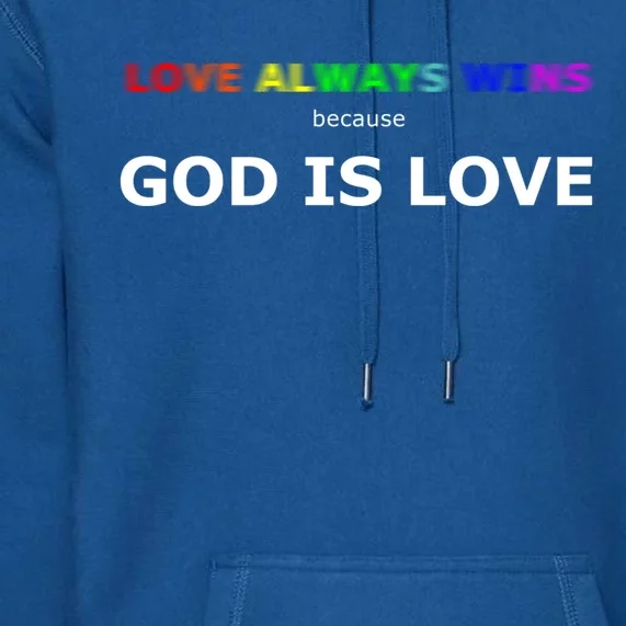 Love Always Wins Because God Is Love Gift Premium Hoodie