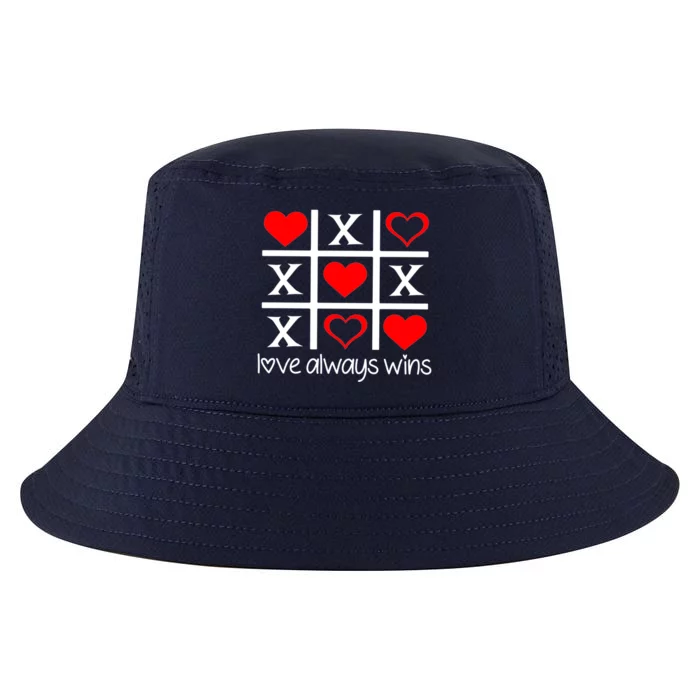 Love Always Wins Cute Hearts Valentines Day Couple Matching Meaningful Gift Cool Comfort Performance Bucket Hat