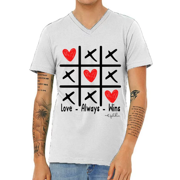 Love Always Wins Red Shoelover99 Merch Ophelia Nichols V-Neck T-Shirt