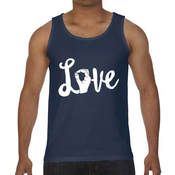 Love Always Wins Gift Asl Gift Teacher Deaf Awareness Gift Comfort Colors® Tank Top