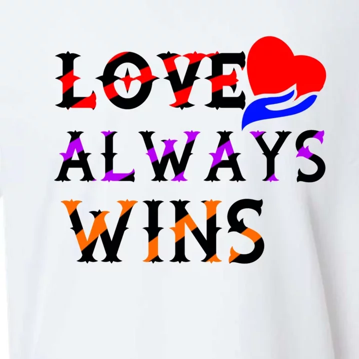 Love Always Wins Valentines Day Tees For Valentine Gift Sueded Cloud Jersey T-Shirt