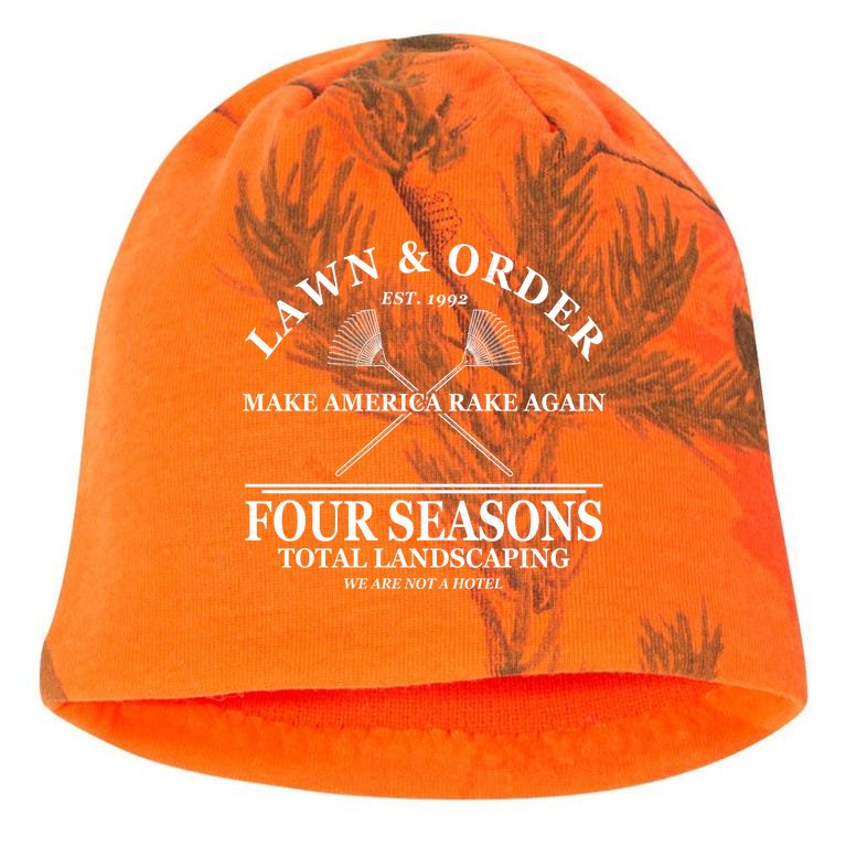 Lawn & Order Make America Rake Again Four Seasons Total Landscaping Kati - Camo Knit Beanie