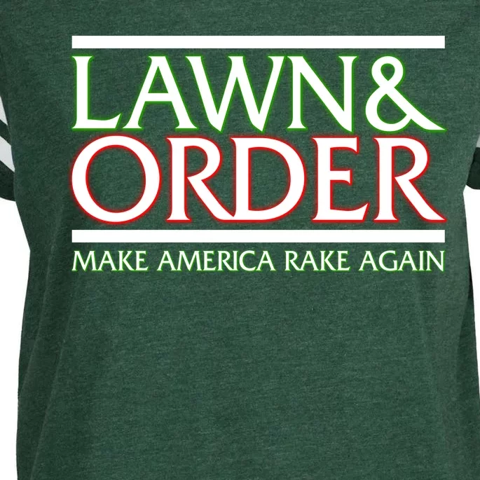 Lawn And Order Make America Rake Again Enza Ladies Jersey Football T-Shirt