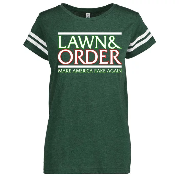 Lawn And Order Make America Rake Again Enza Ladies Jersey Football T-Shirt