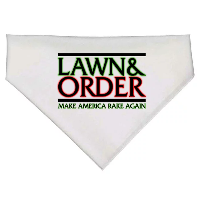 Lawn And Order Make America Rake Again USA-Made Doggie Bandana