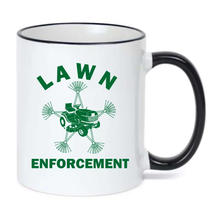 Lawn Enforcement Black Color Changing Mug