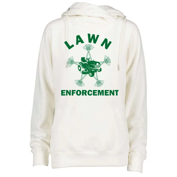 Lawn Enforcement Womens Funnel Neck Pullover Hood