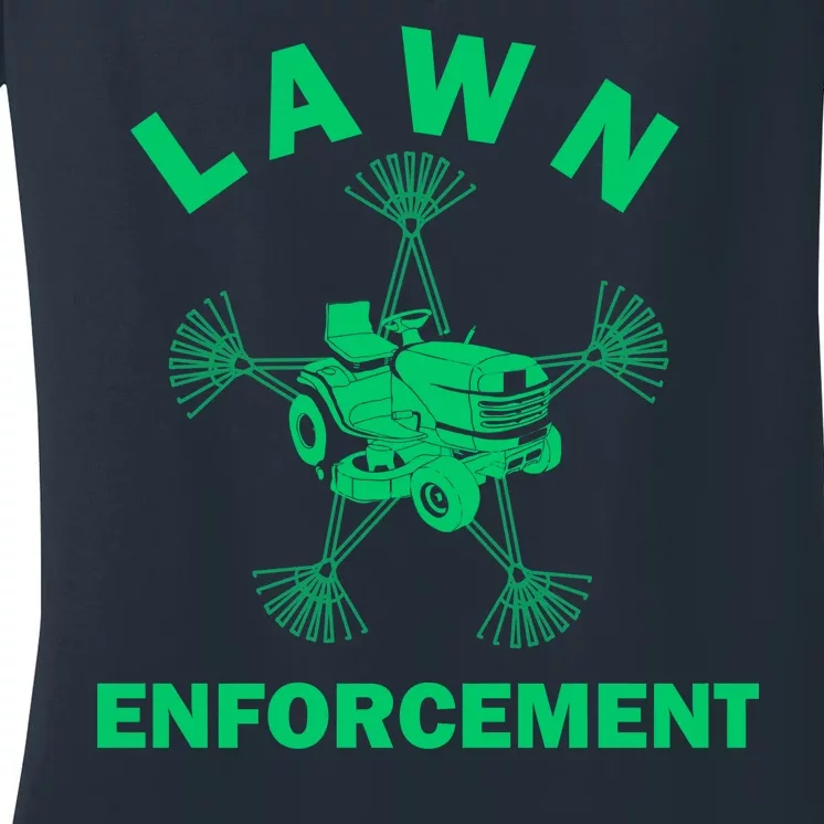 Lawn Enforcement Women's V-Neck T-Shirt