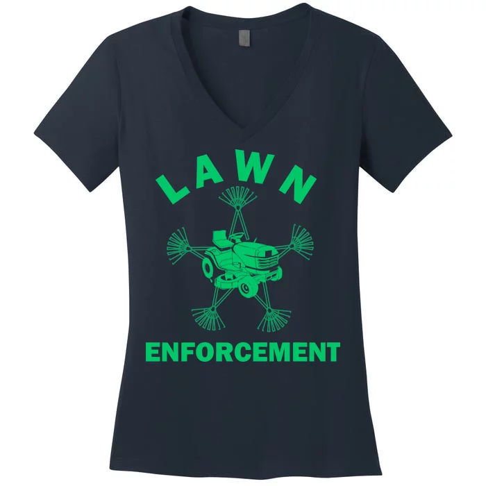 Lawn Enforcement Women's V-Neck T-Shirt