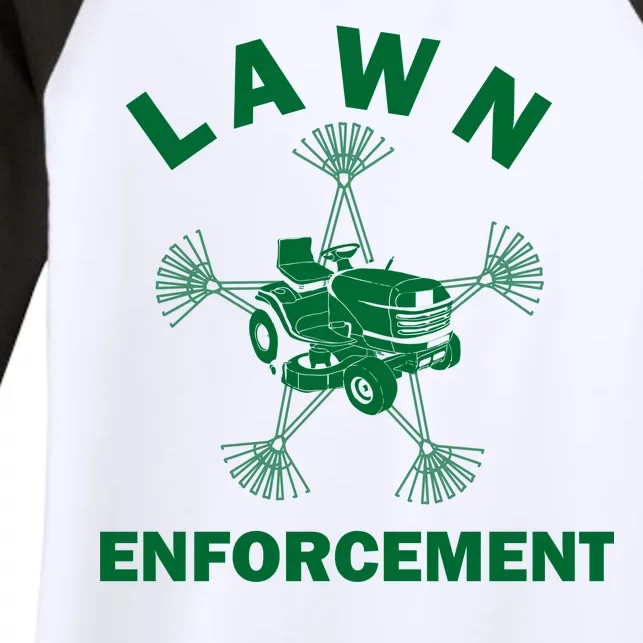 Lawn Enforcement Women's Tri-Blend 3/4-Sleeve Raglan Shirt