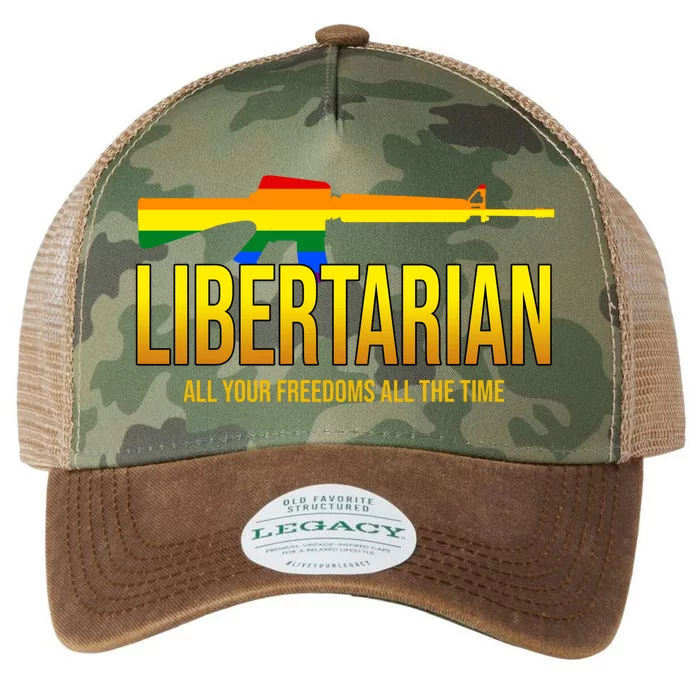 Libertarian All Your Freedoms All The Time Legacy Tie Dye Trucker Hat