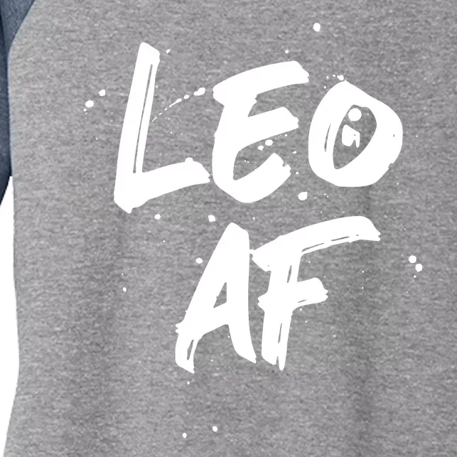 Leo AF Zodiac Sign Horoscope Birthday Women's Tri-Blend 3/4-Sleeve Raglan Shirt