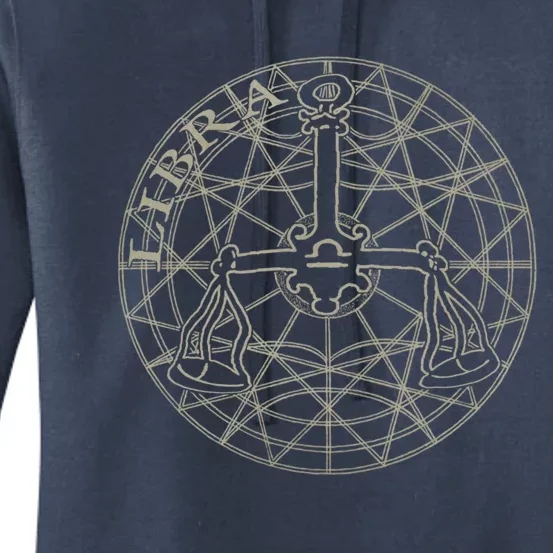 Libra Antique Zodiac Astrology Symbol Gift Women's Pullover Hoodie