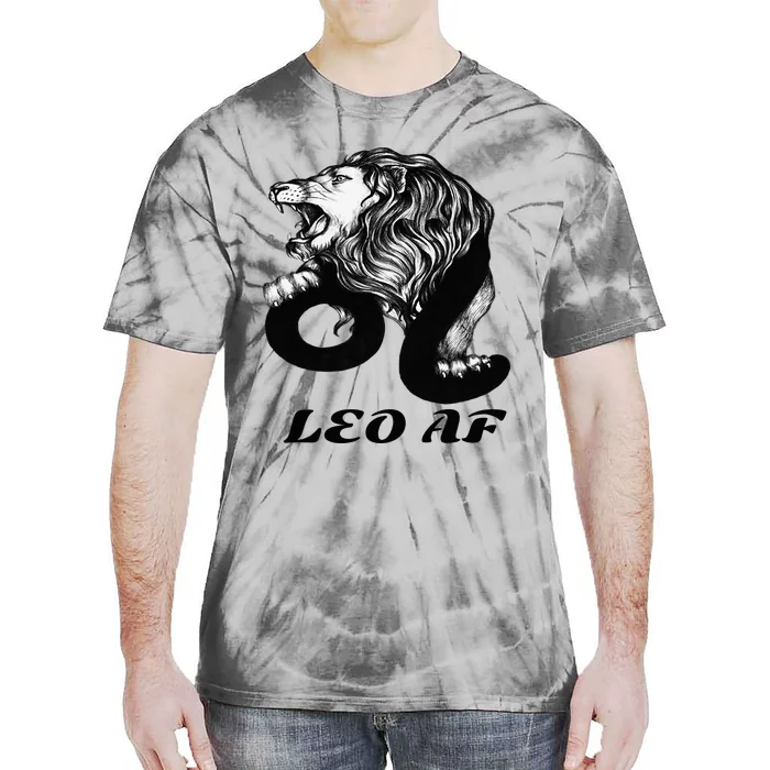 Leo Af Zodiac Birthday Gifts Tie-Dye T-Shirt