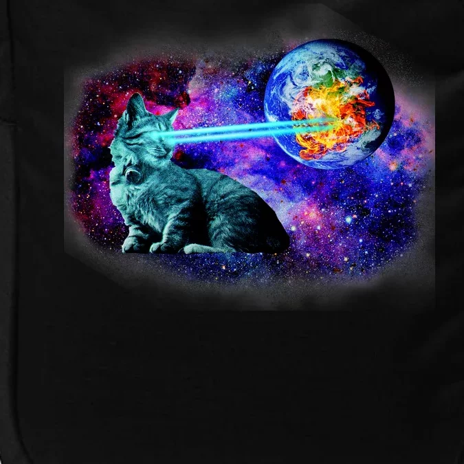 Lazer Cat Blasting In Space Impact Tech Backpack