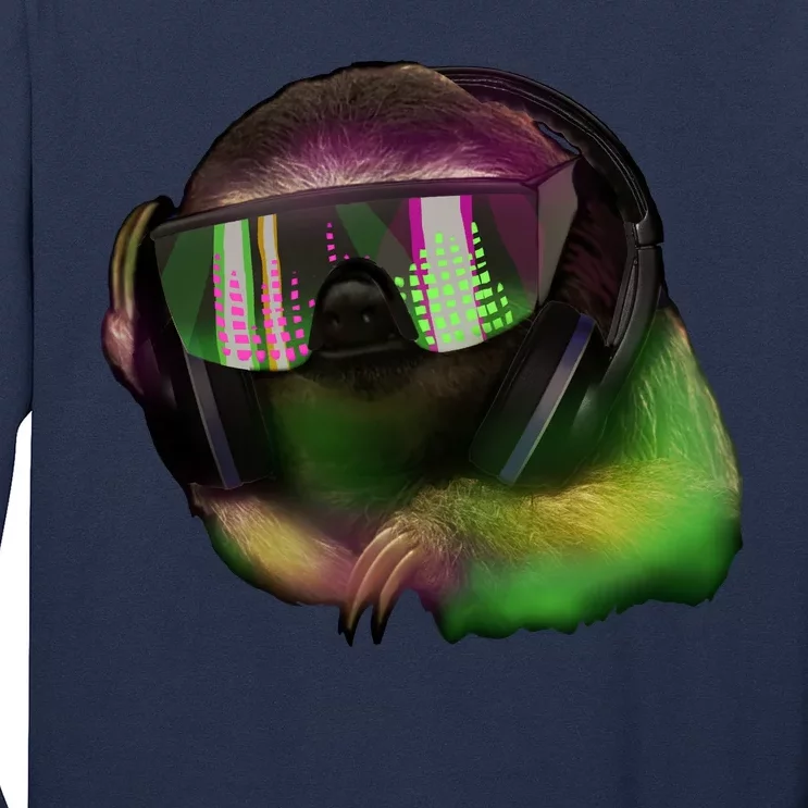 Lazy DJ Sloth Long Sleeve Shirt