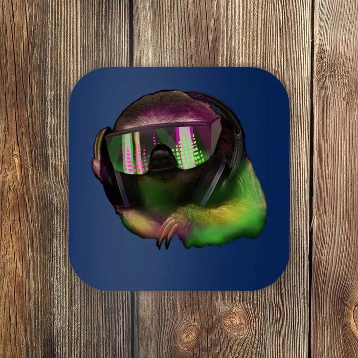 Lazy DJ Sloth Coaster