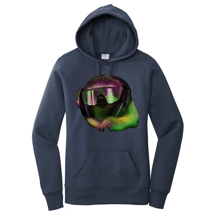 Lazy DJ Sloth Women's Pullover Hoodie