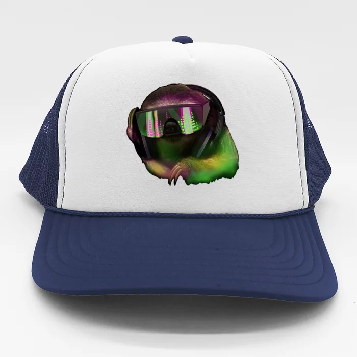 Lazy DJ Sloth Trucker Hat