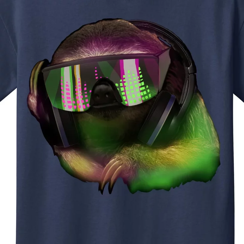 Lazy DJ Sloth Kids T-Shirt